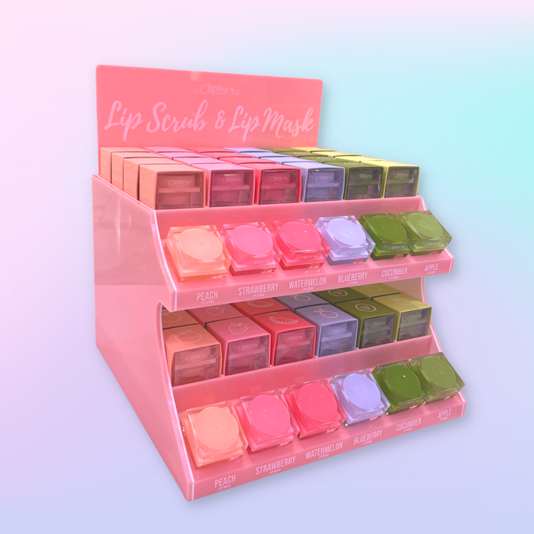 BEAUTY CREATIONS - LIP SCRUB & LIP MASK - DISPLAY