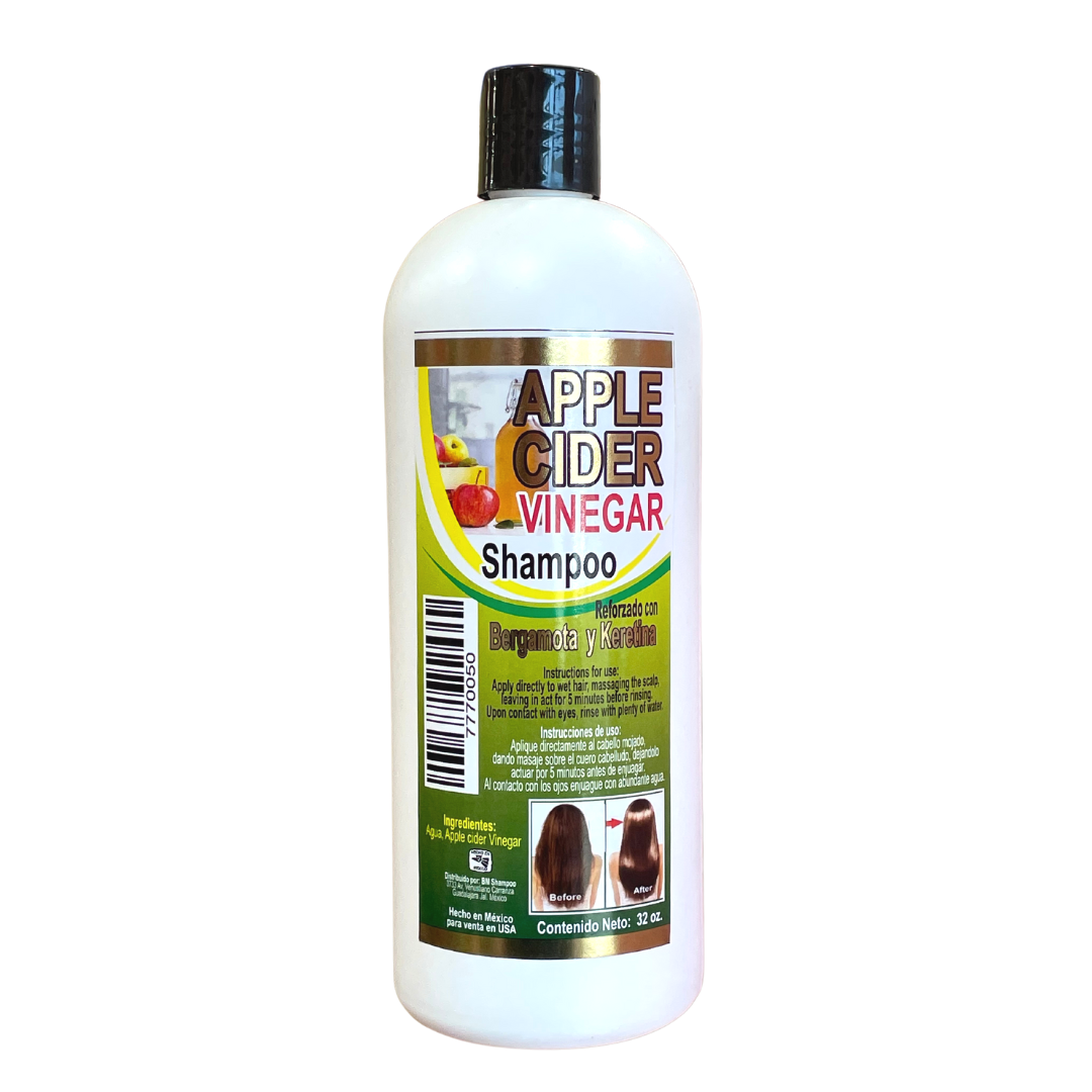 MX - APPLE CIDER VINEGAR REFORZADO CON BERGAMOTA Y KERATINA - SHAMPOO 1PC)