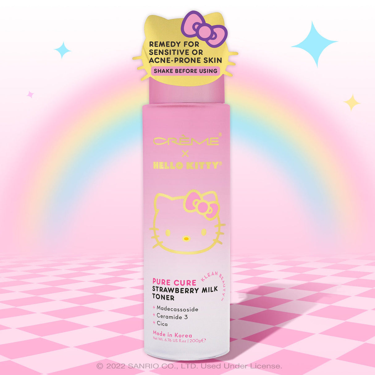 THE CREME SHOP X HELLO KITTY - PURE CURE STRAWBERRY MILK TONER- (1PC)