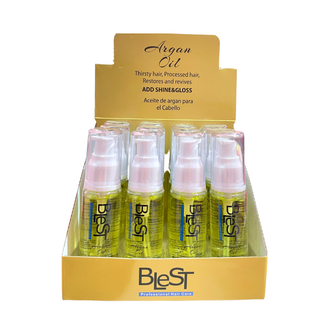 BLEST PROFESSIONAL HAIR CARE - HUILE D'ARGAN - PRÉSENTOIR 12 PCS
