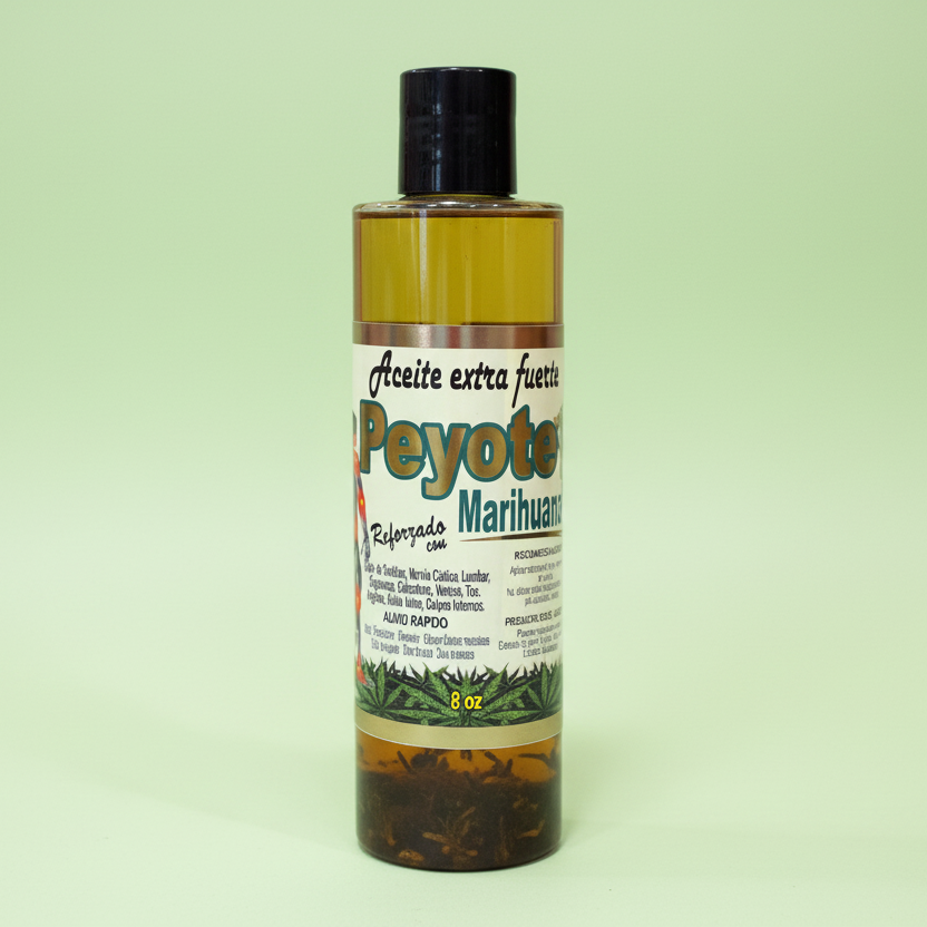 ACEITE EXTRA FUERTE CON PEYOTE REFORZADO CON MARIHUANOL - 8 0Z - (1PC)