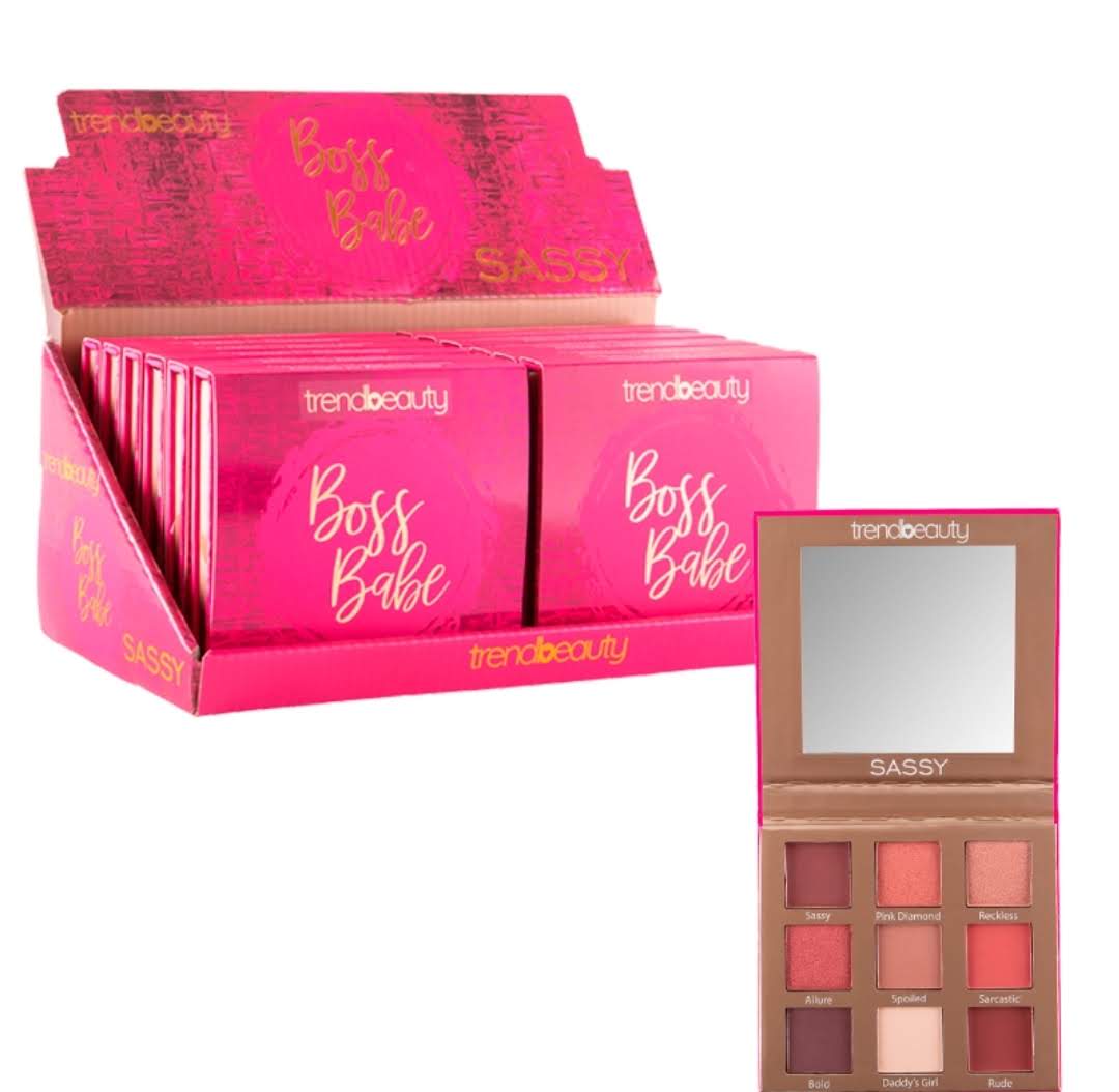 TREND BEAUTY - SASSY EYESHADOW PALETTE (DISPLAY 12 PCS)