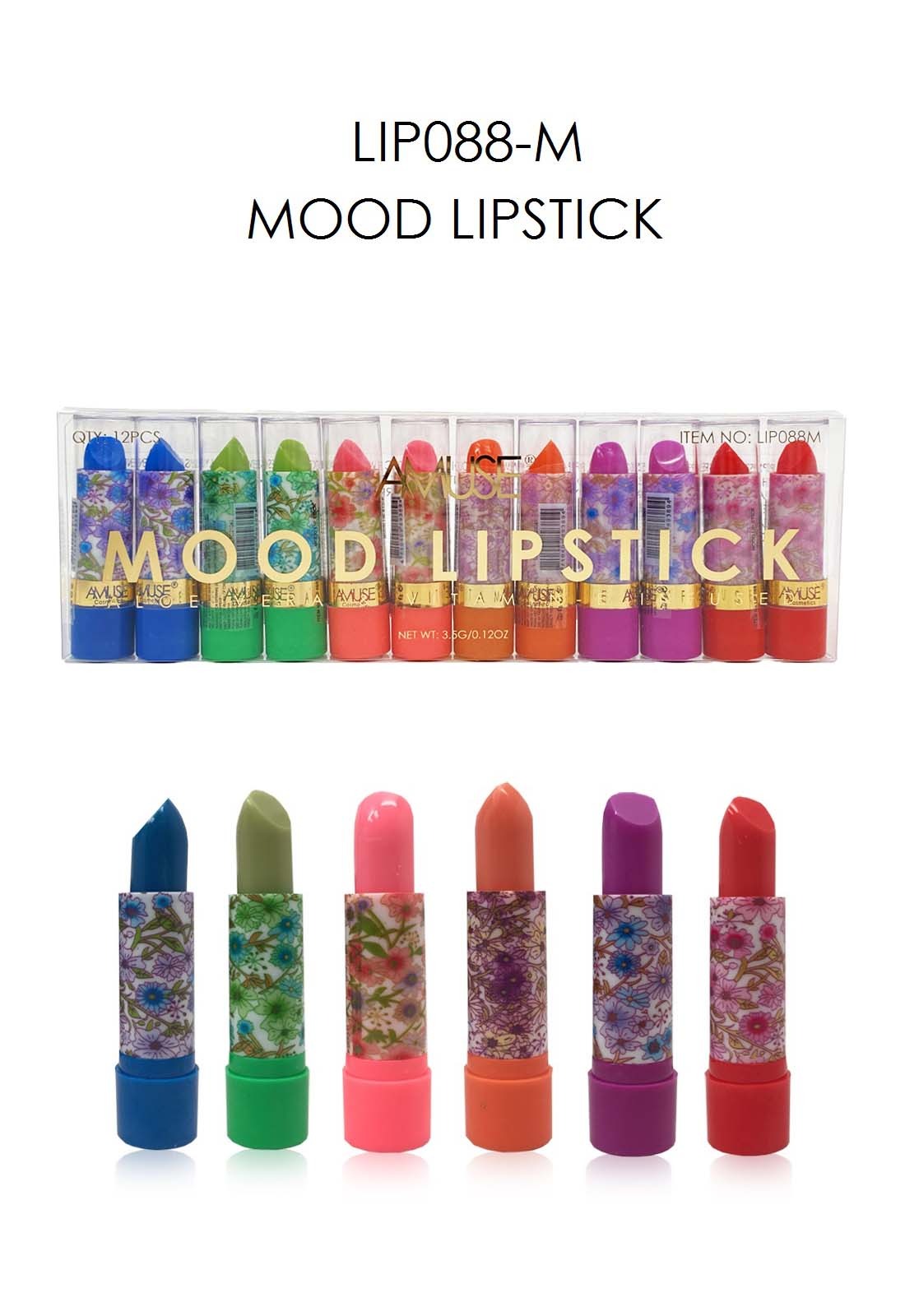 AMUSE - MOOD LIPSTICK - COLOR CHANGE (12PC)