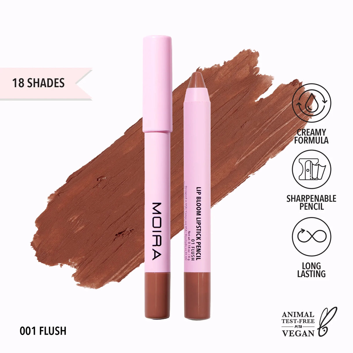MOIRA - LIP BLOOM LIPSTICK PENCIL MATTE LONG LASTING