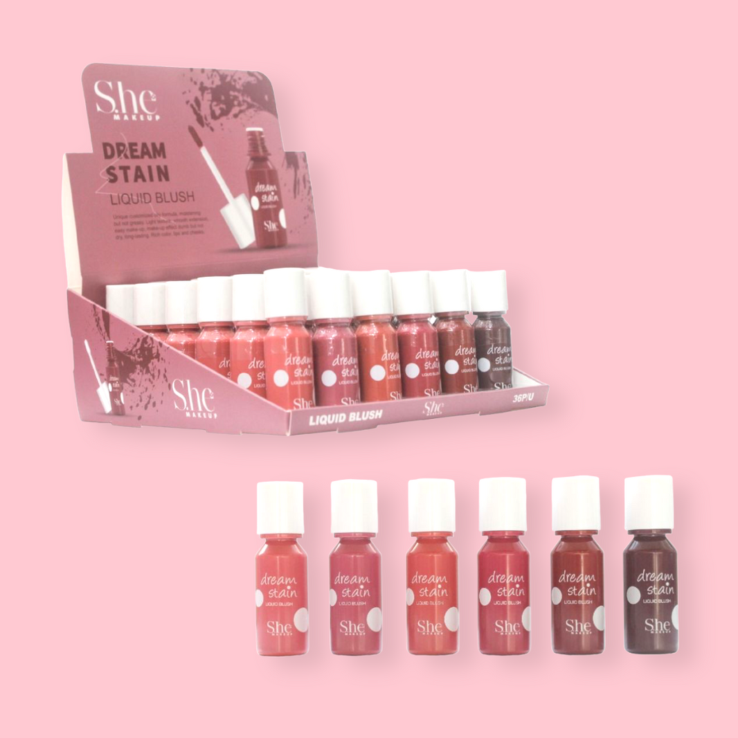 S.HE MAKEUP - COLORETE LÍQUIDO DREAM STAIN - DISPLAY 36 UDS