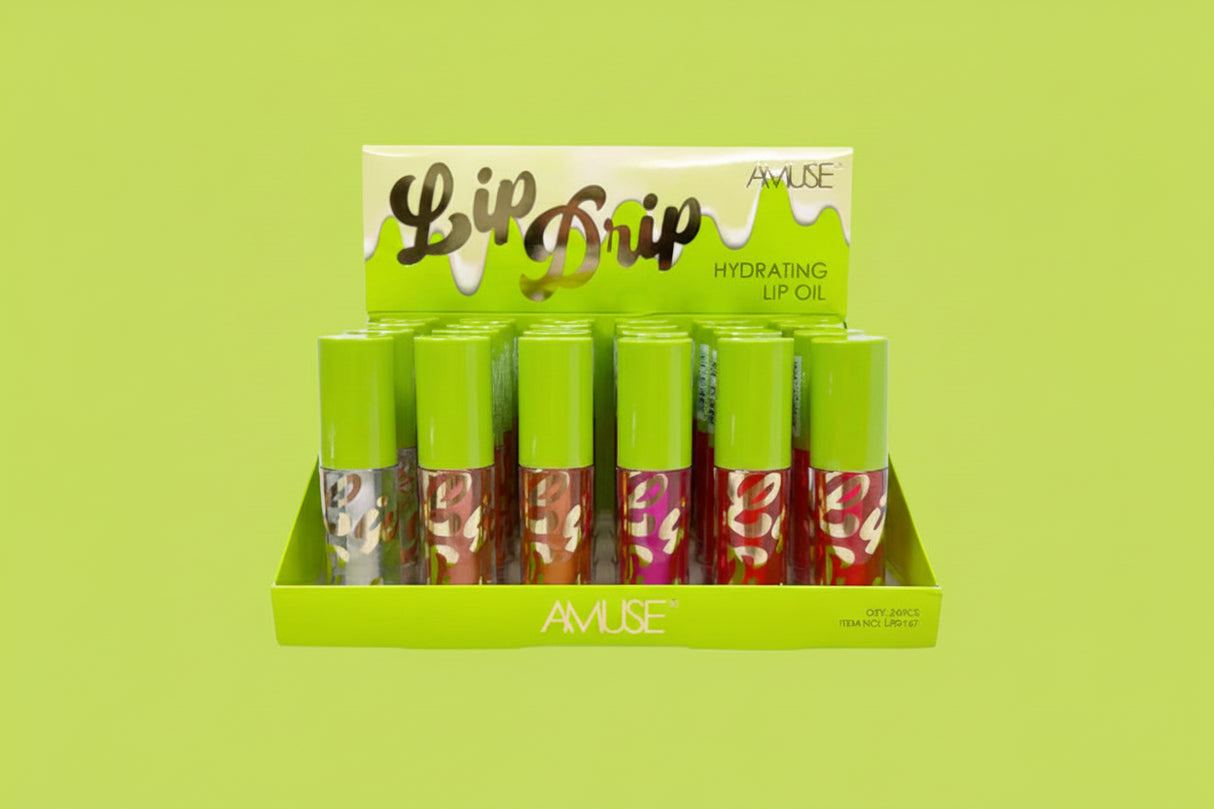 AMUSE - LIP DRIP- HYDRATING LIP OIL- (24PCS)
