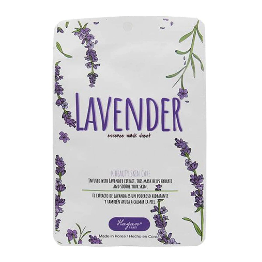 HAYAN K-BEAUTY - HOJA DE MASCARILLA ESENCIA DE LAVANDA - 10 UDS