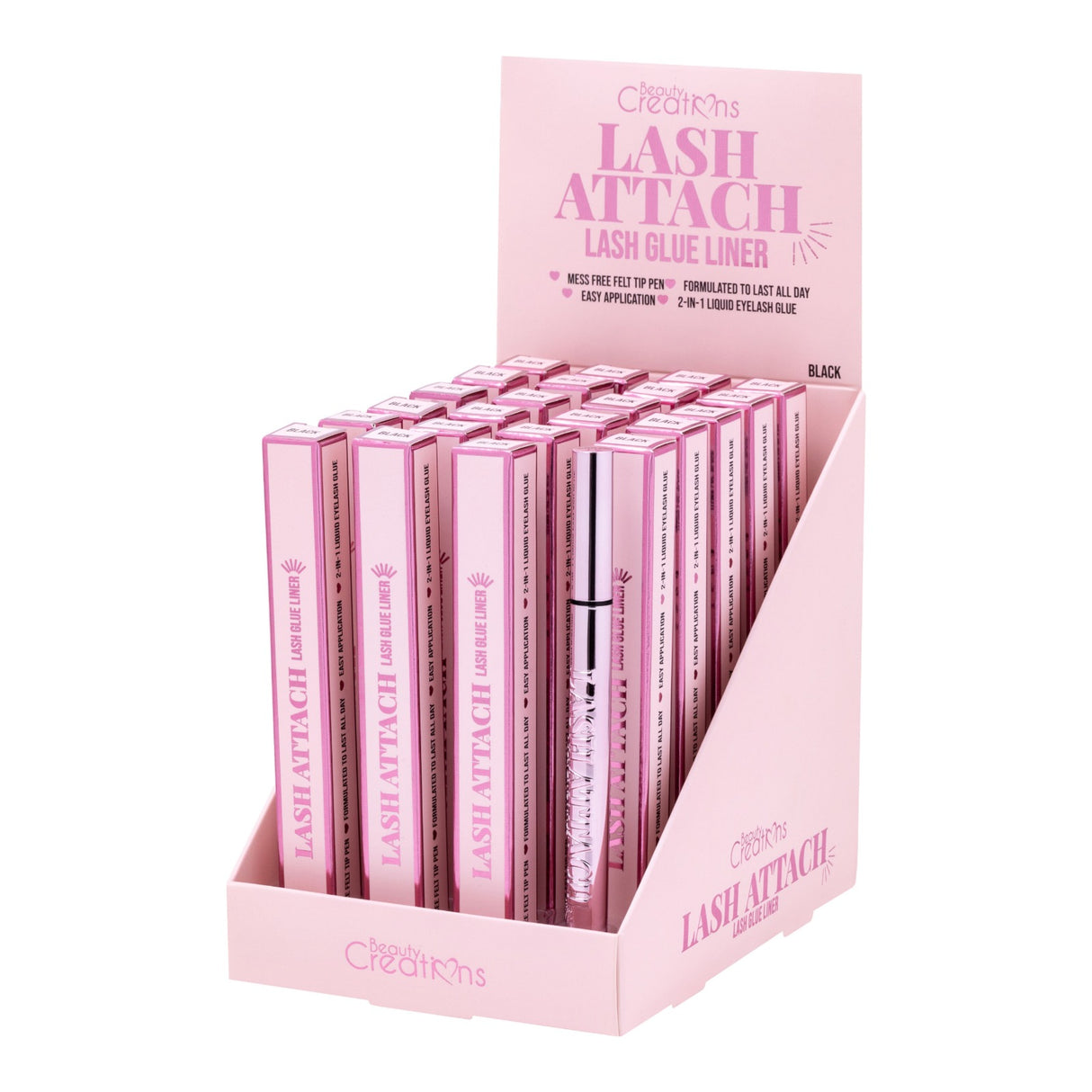 BEAUTY CREATIONS - LAP-BLACK LASH ATTACH LASH COLLE LINER - AFFICHAGE