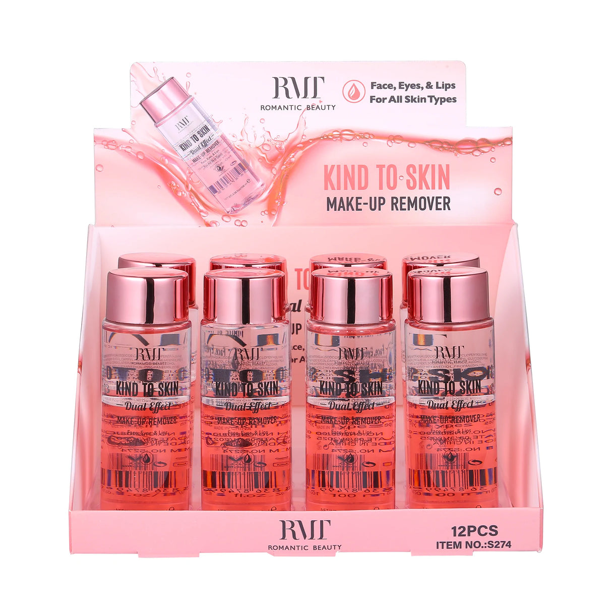 ROMANTIC BEAUTY - KIND TO SKIN - MAKEUP REMOVER (12PCS DISP)