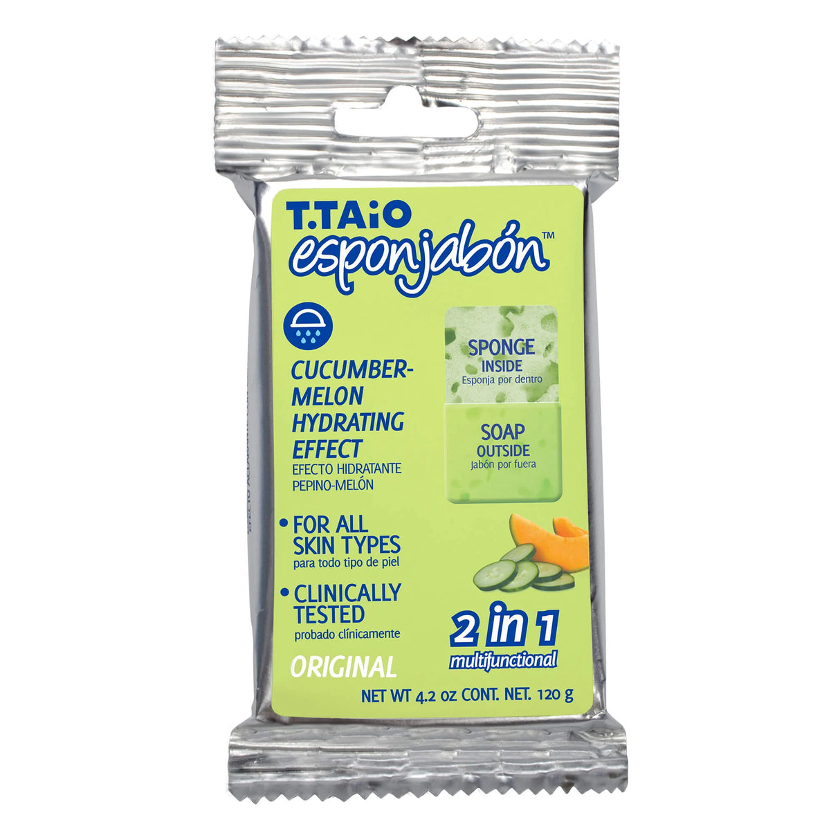 T.TAIO - ESPONJABON CUCUMBER WITH MELON, MOISTURIZER