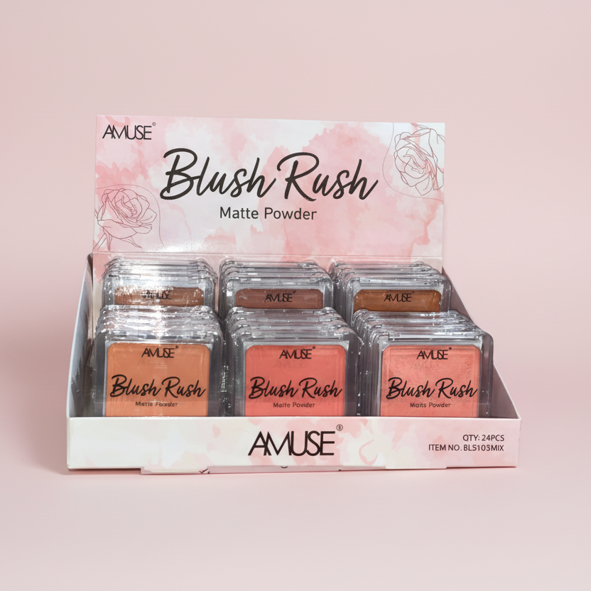 AMUSE - BLUSH RUSH MATTE POWDER - DISPLAY (24PCS)