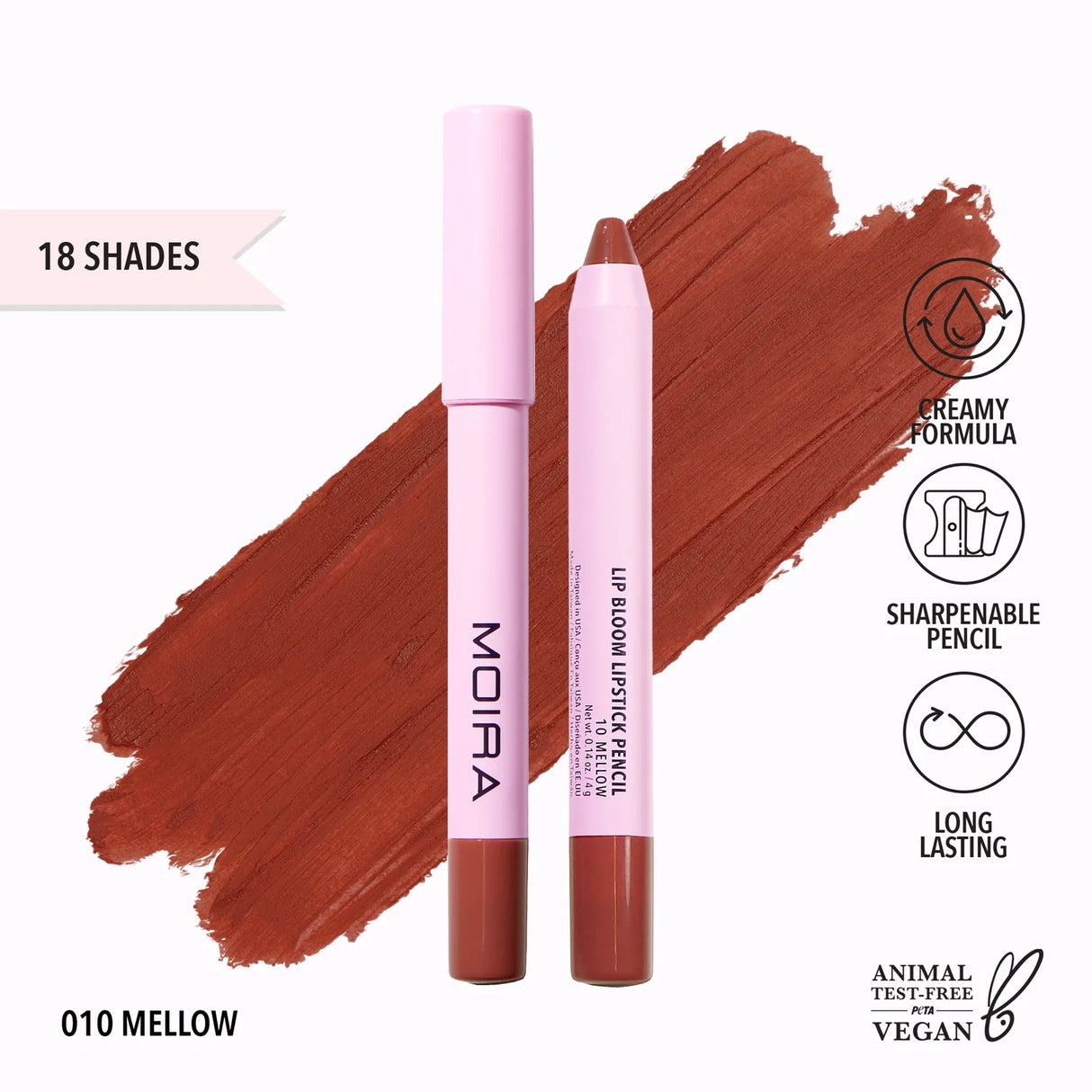 MOIRA - LIP BLOOM LIPSTICK PENCIL MATTE LONG LASTING