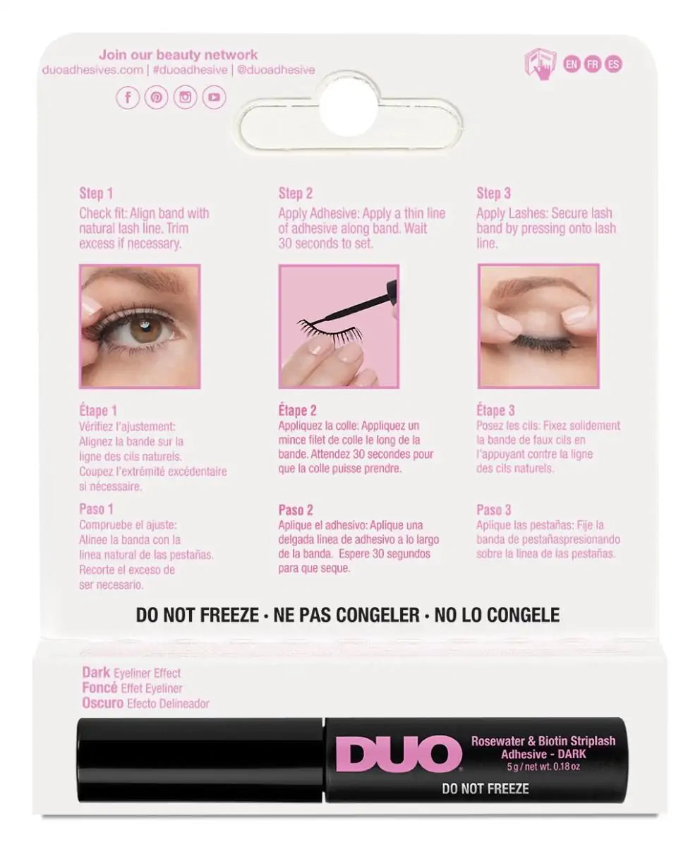 DUO - BIOTIN ROSE WATER DARK BRUSH-ON ADHESIVE - 6 PCS