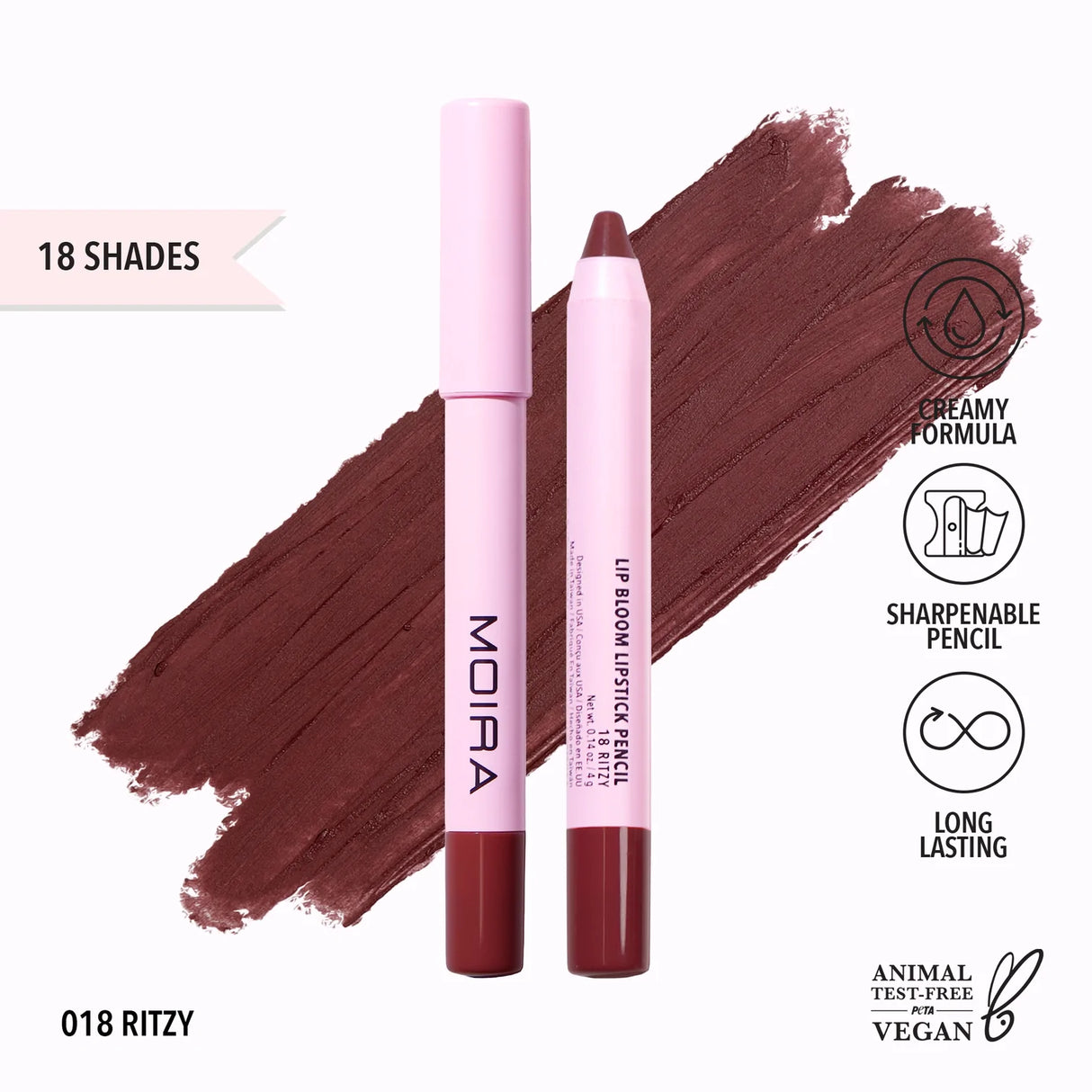 MOIRA - LIP BLOOM LIPSTICK PENCIL MATTE LONG LASTING