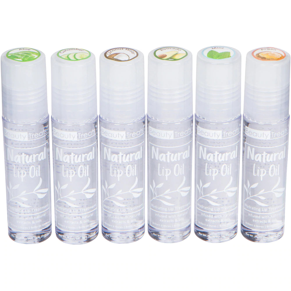 BEAUTY TREATS - NATURAL LIP OIL - 36 PCS DISPLAY