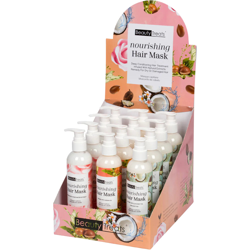 BEAUTY TREATS - NOURISHING HAIR MASK DISPLAY - 12 PCS