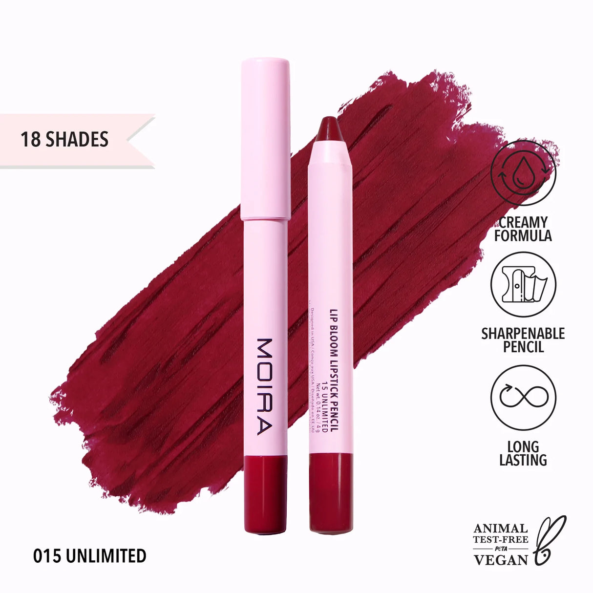 MOIRA - LIP BLOOM LIPSTICK PENCIL MATTE LONG LASTING