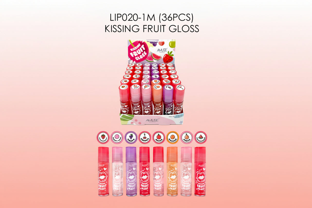 AMUSE - KISSING FRUIT GLOSS - PRÉSENTOIR 36PC OU PRÉSENTOIR 72PC