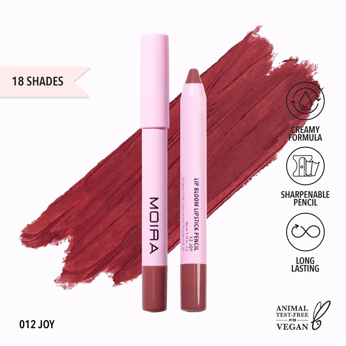 MOIRA - LIP BLOOM LIPSTICK PENCIL MATTE LONG LASTING