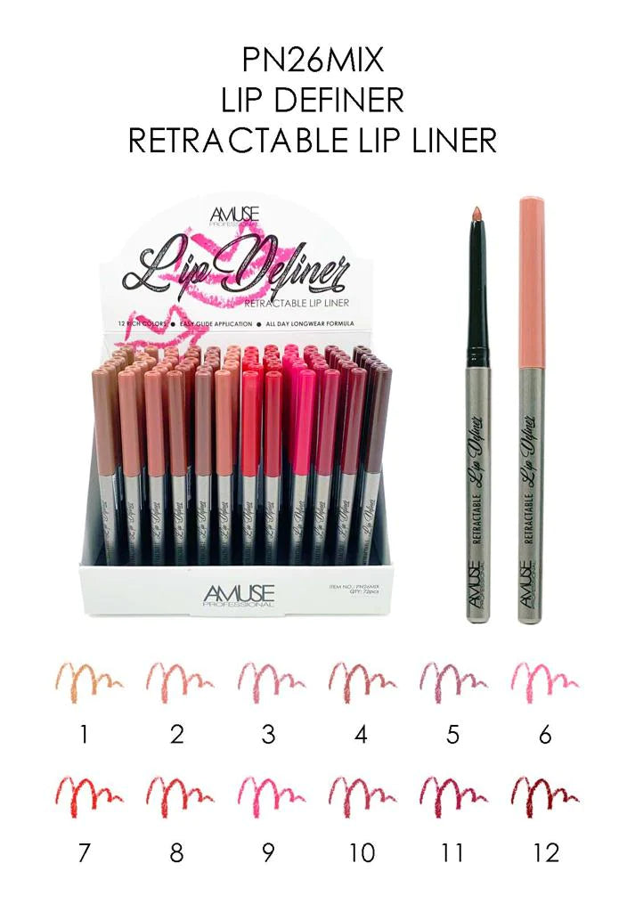 AMUSE - PRÉSENTOIR RECTABLE POUR LÈVRES LIP DEFINER 72PCS
