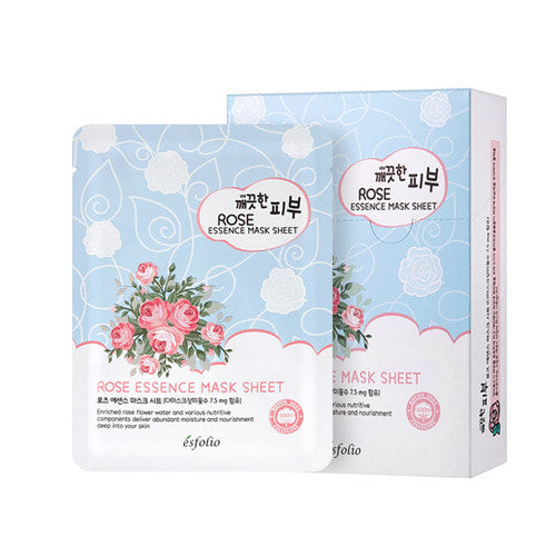 ESFOLIO - FEUILLE MASQUE ESSENCE DE ROSE - 10 PCS