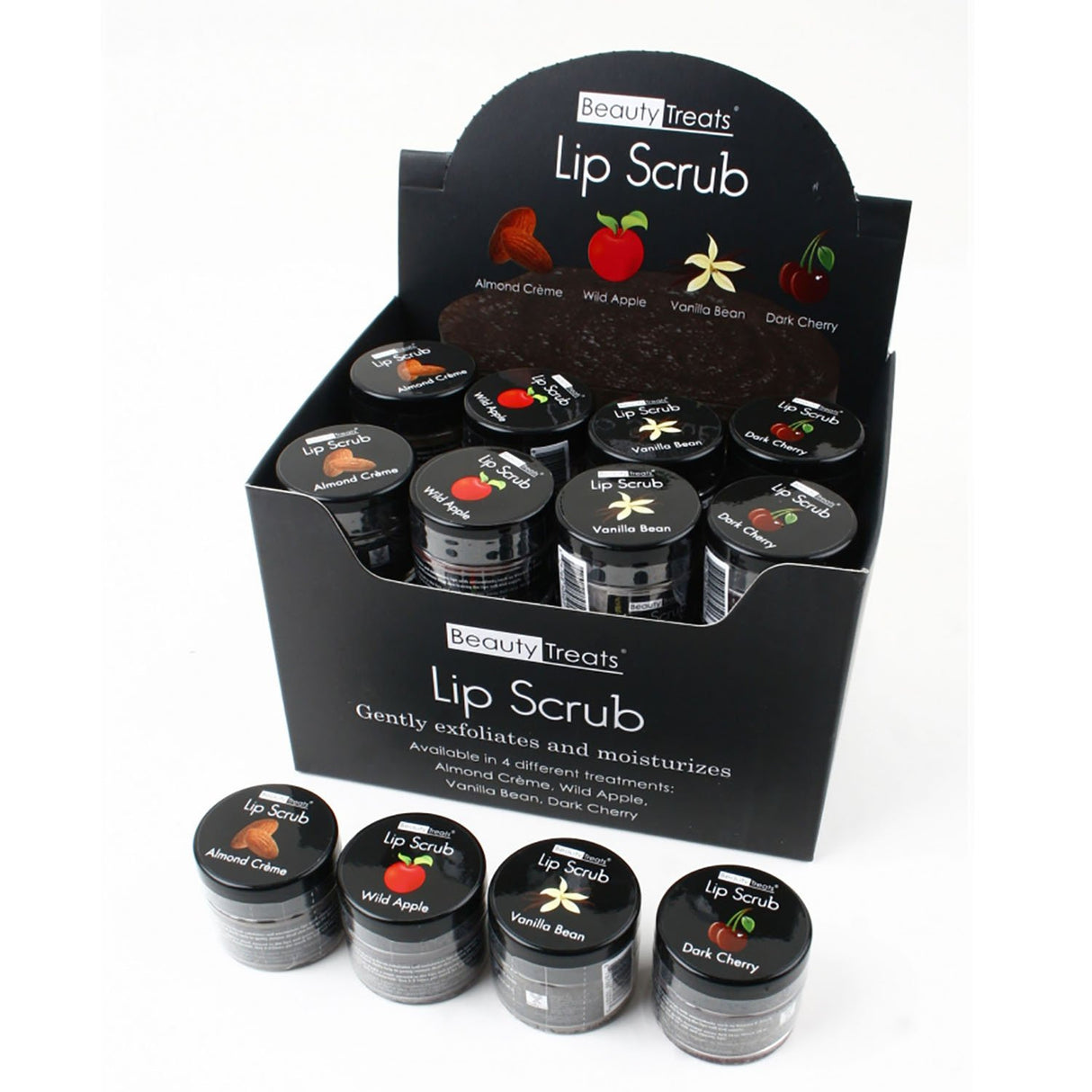 BEAUTY TREATS - GOMMAGE NATUREL À LÈVRES 4 SAVEURS (36PCS DISP)
