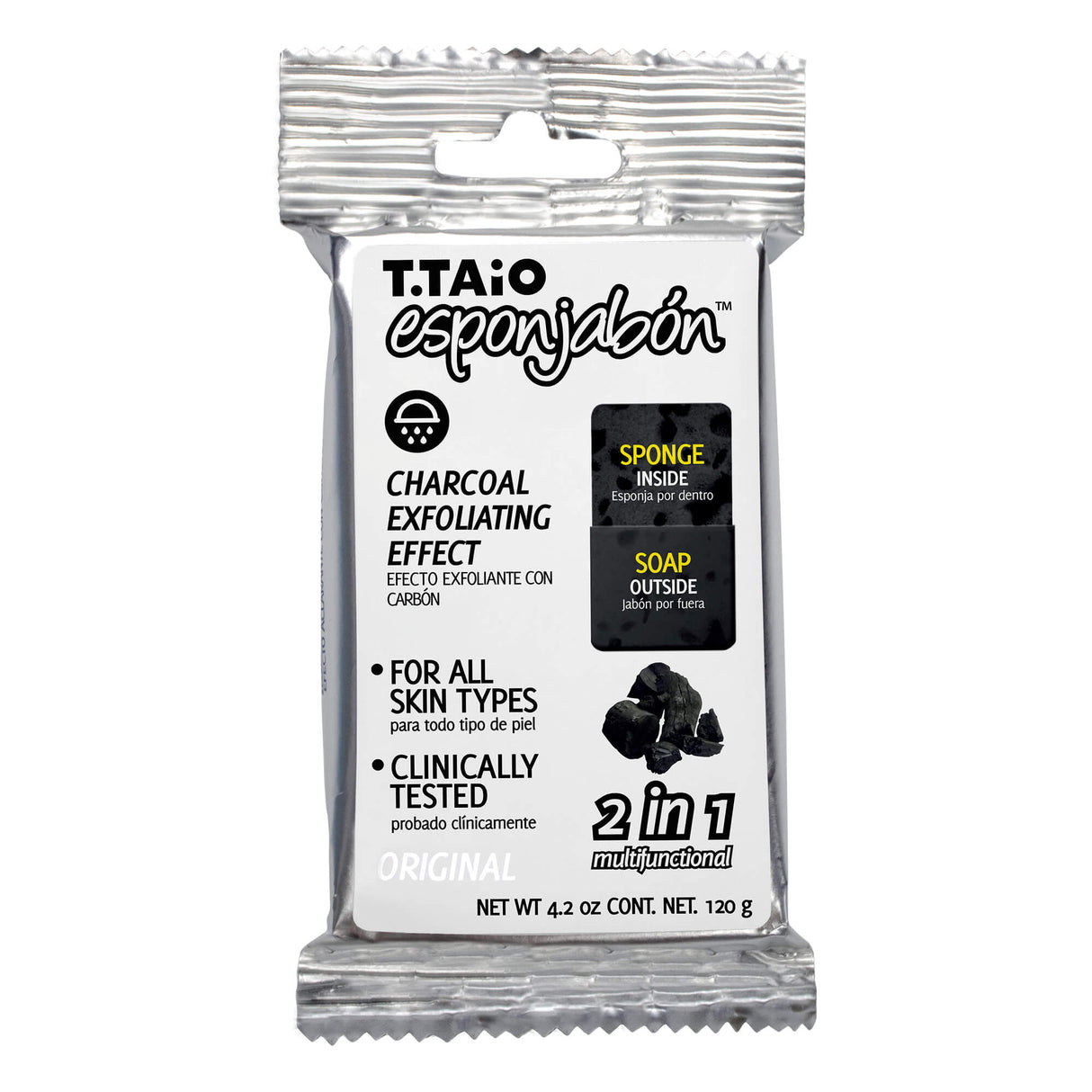T.TAIO - ESPONJABON CHARCOAL, PURIFYING EFFECT