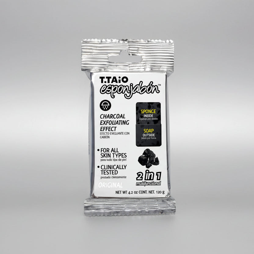 T.TAIO - ESPONJABON CHARCOAL, PURIFYING EFFECT