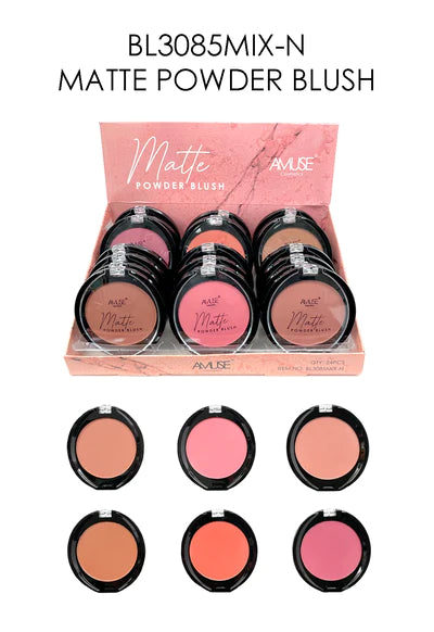 AMUSE - MATTE POWDER BLUSH  - DISPLAY 24 PCS