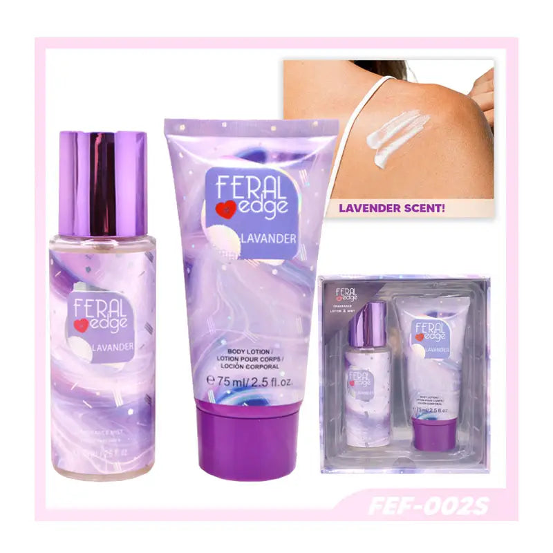 FERAL EDGE- LAVANDER- MIST & BODY LOTION SET- 1PC