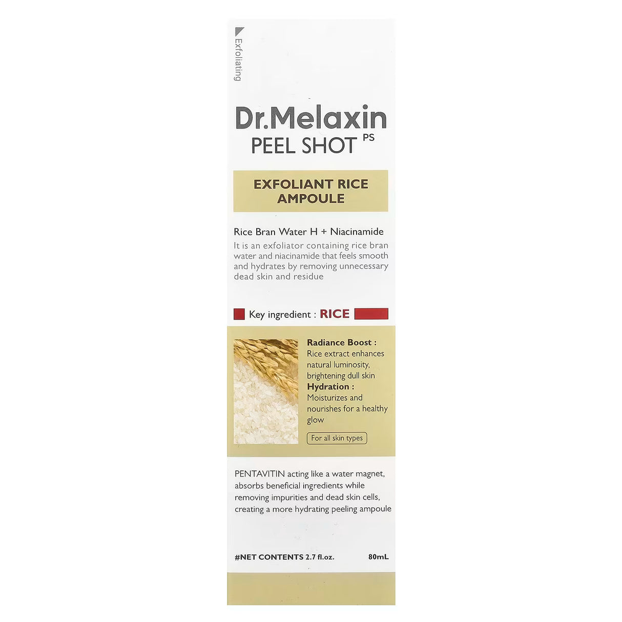 DR. MELAXIN - EXFOLIATING WHITE RICE AMPOULE - (1PC)