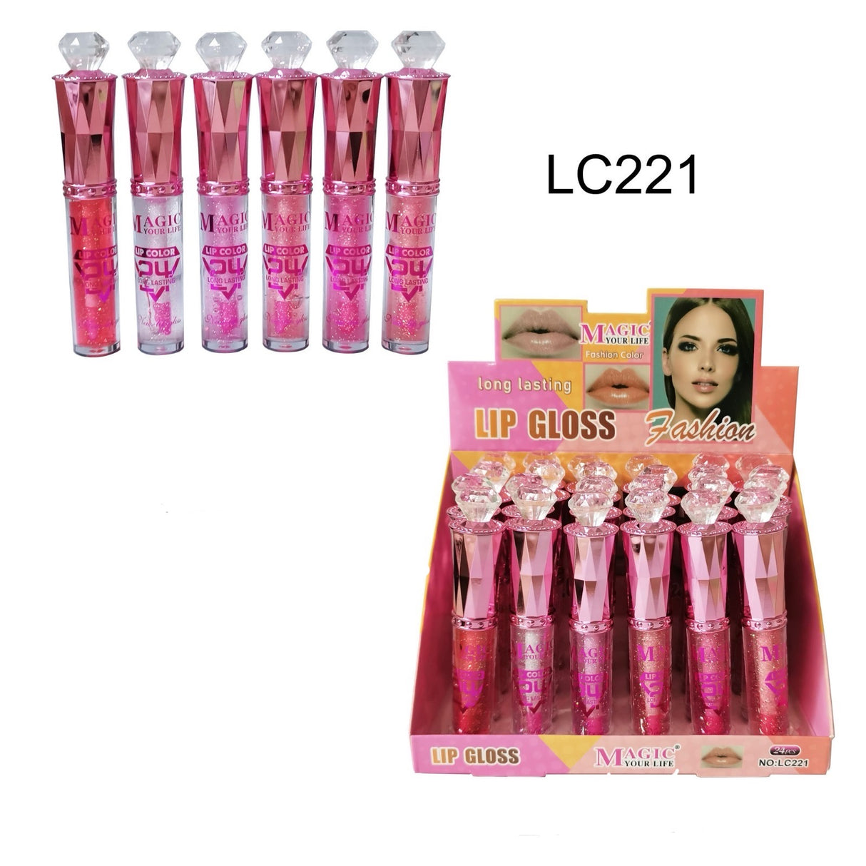 MAGIC YOUR LIFE- FASHION- LIPGLOSS- 24PCS