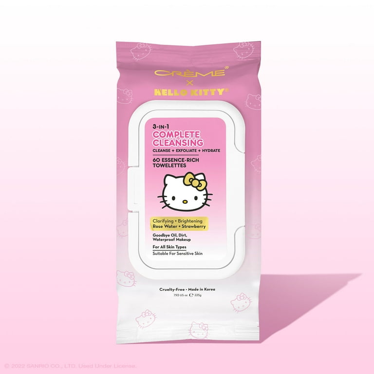 THE CREME SHOP- HELLO KITTY 3 IN 1- C LEANSING TOWELETTES- (1PC)
