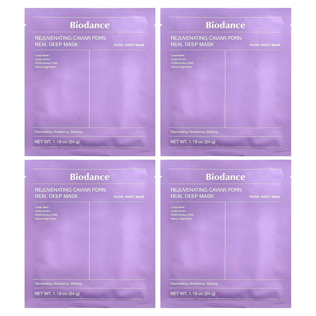 BIODANCE - REJUVENATING CAVIAR PDRN REAL DEEP MASK - 4 SHEET MASK ( 1 BOX )