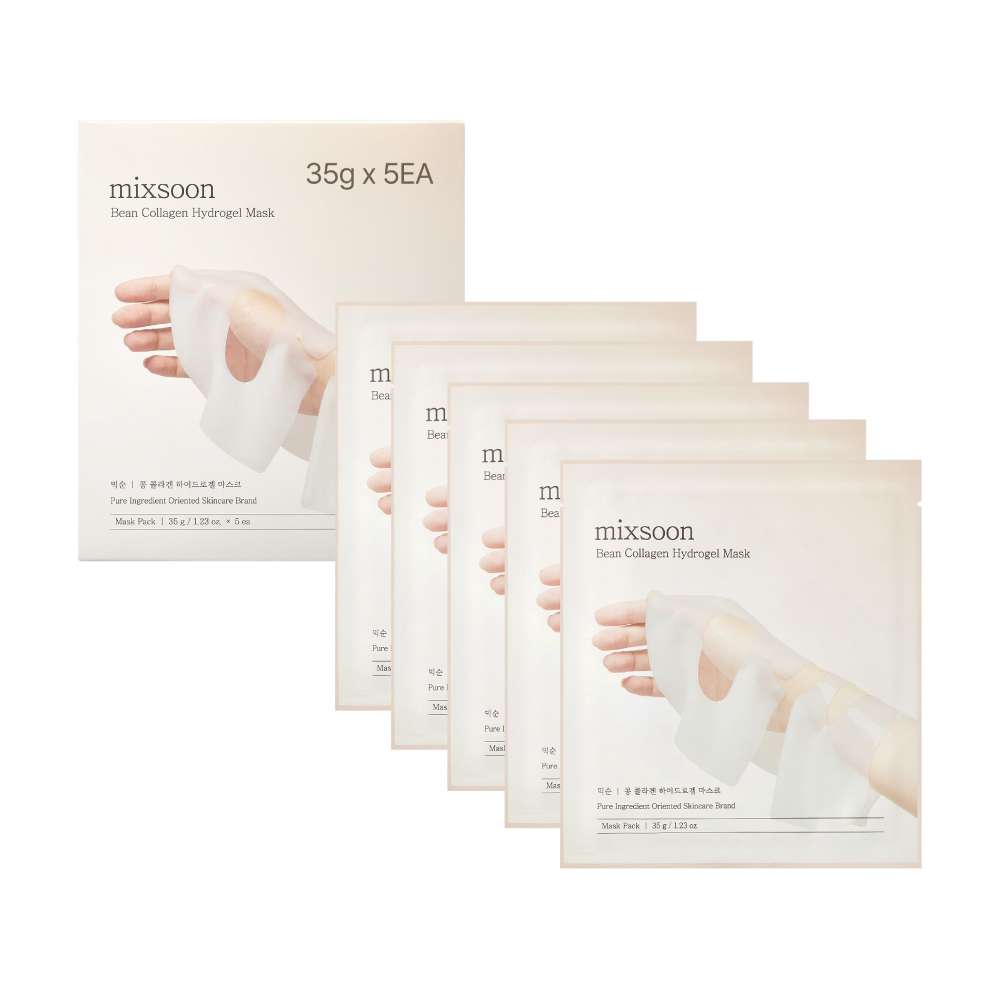 MIXSOON -BEAN COLLAGEN HYDROGEL MASK - 1 PACK (5 SHEET MASK)