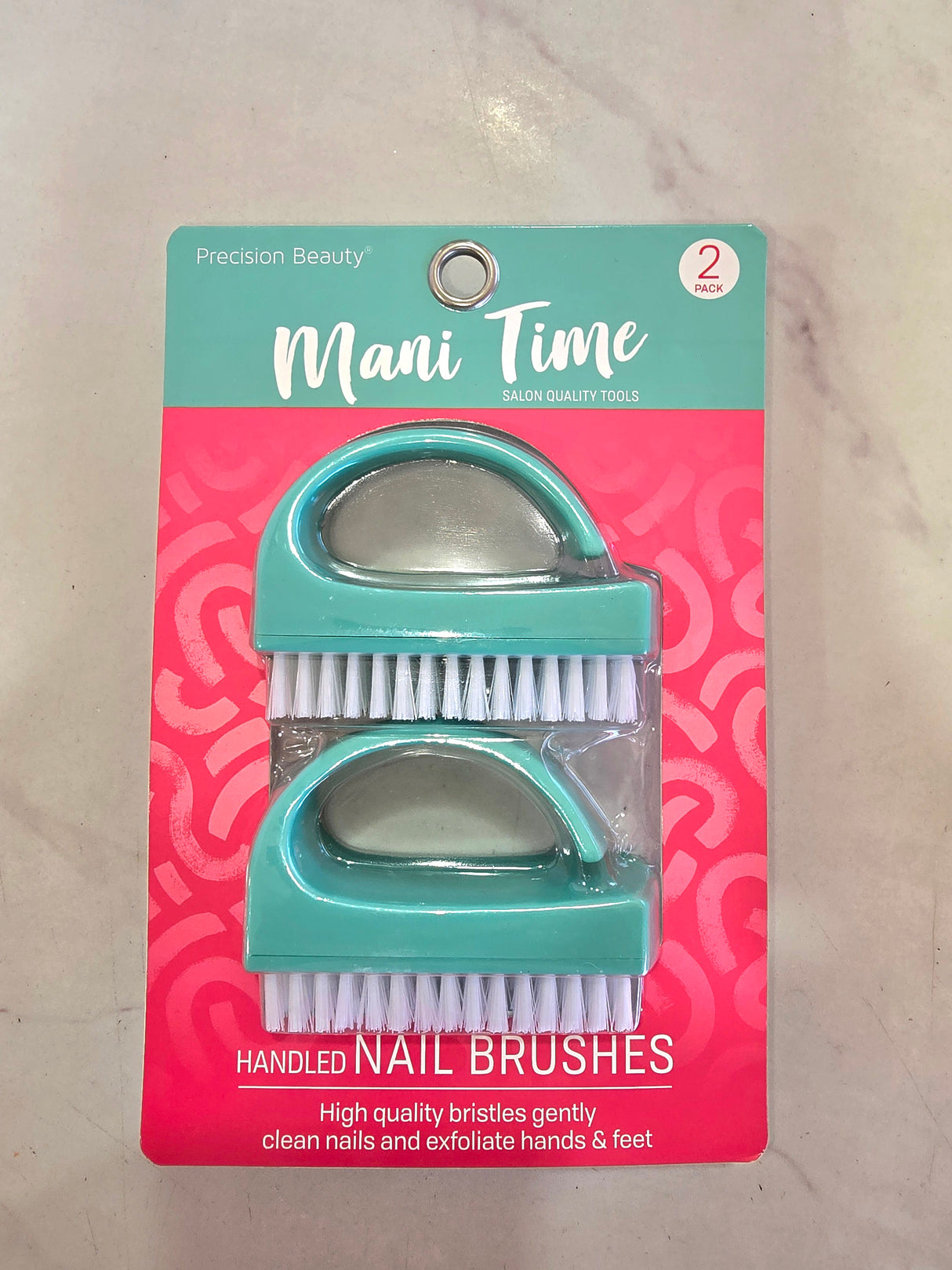 PRECISION TIME- MANI TIME- DUO HANDLED NAIL BRUSHES-  1PC