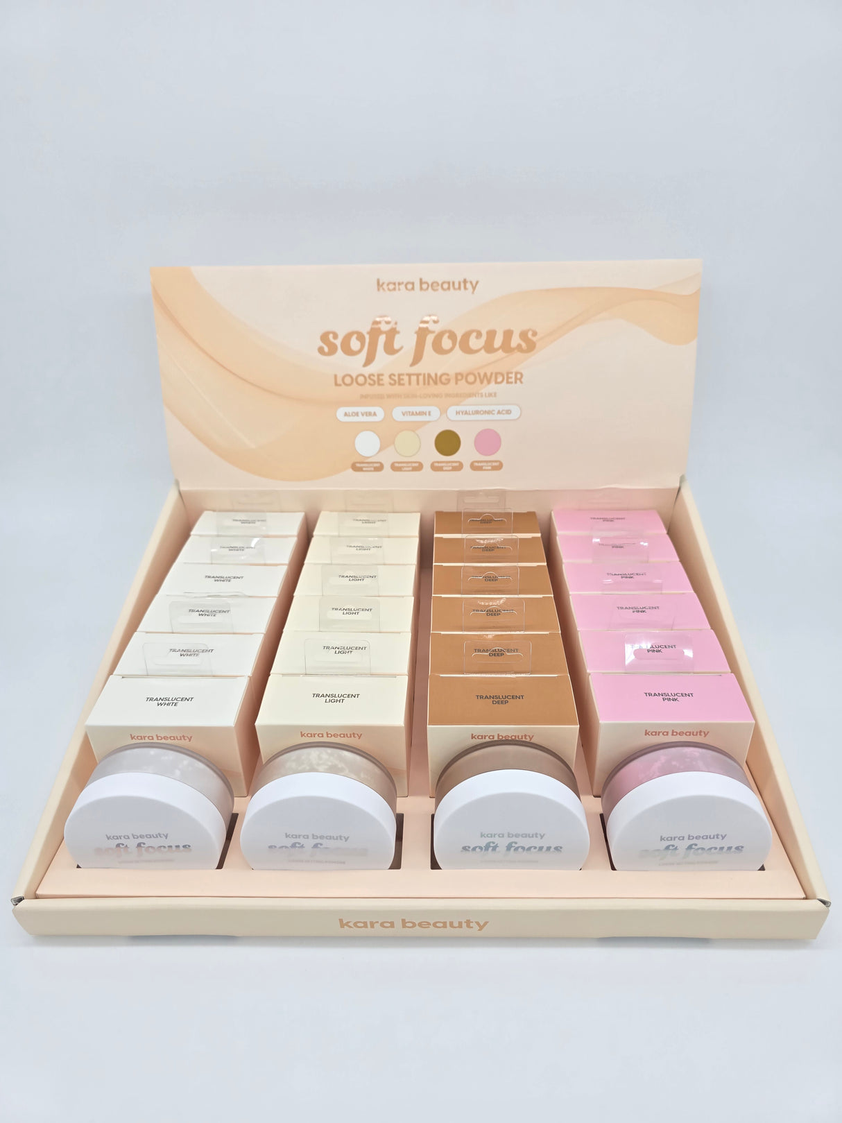 KARA BEAUTY- SOFT FOCUS- LOOSE SETTING POWDER- 24PCS