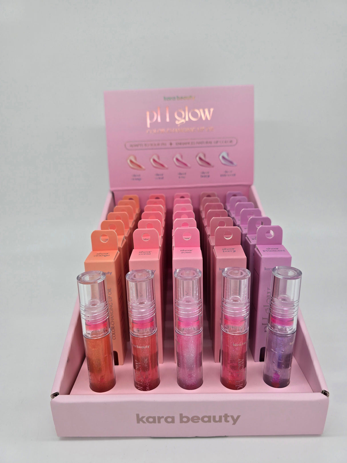 KARA BEAUTY- PH GLOW- COLOR CHANGING LIP OIL-30PCS