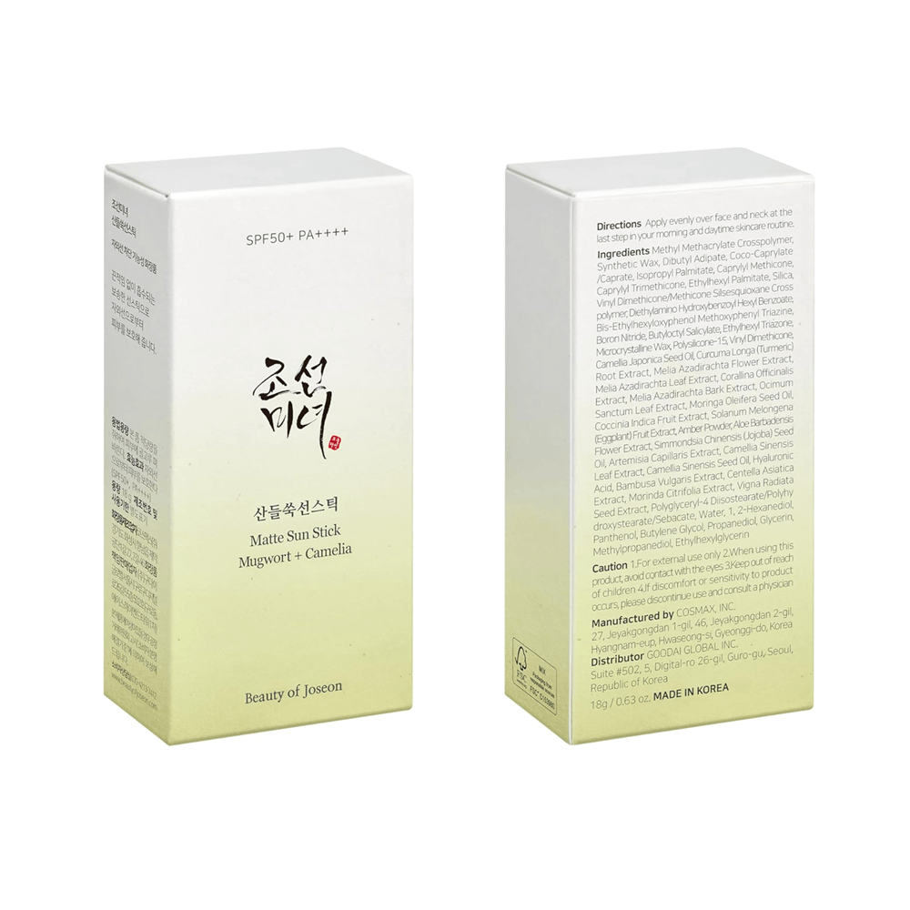 BEAUTY OF JOSEON - MATTE SUN STICK MUGWORT + CAMELIA - (1PC)