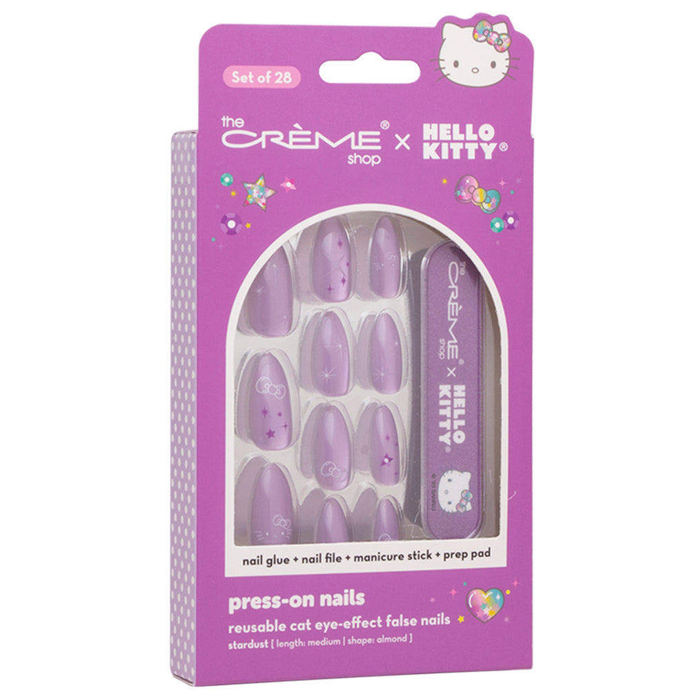 THE CREME SHOP- HELLO KITTY- CAT EYE EFFECT- PRESS ON NAILS- 1PC