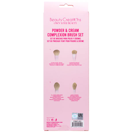 BEAUTY CREATIONS- POWDER & CREAM COMPLEXION BRUSH SET- 1PC