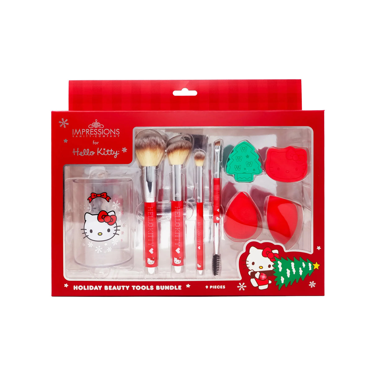 IMPRESSIONS VANITY- HELLO KITTY- HOLIDAY BEAUTY TOOLS BUNDLE- 1PC