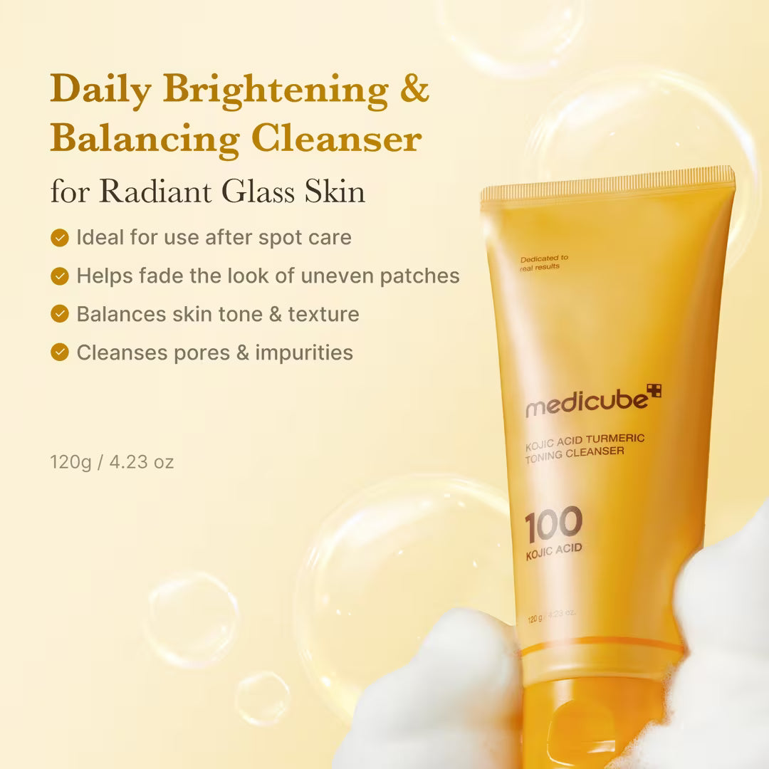 MEDICUBE - KOJIC ACID TURMERIC TONING CLEANSER - (1PC)