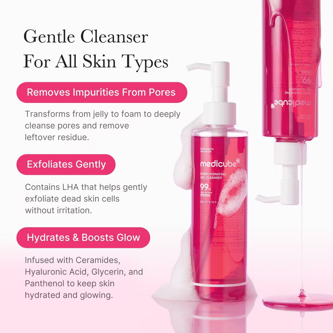 MEDICUBE - PDRN HYDRATING GEL CLEANSER - (1PC)
