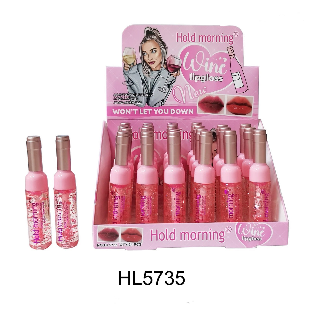 MAGIC YOUR LIFE- WINE- LIPGLOSS- 24PCS