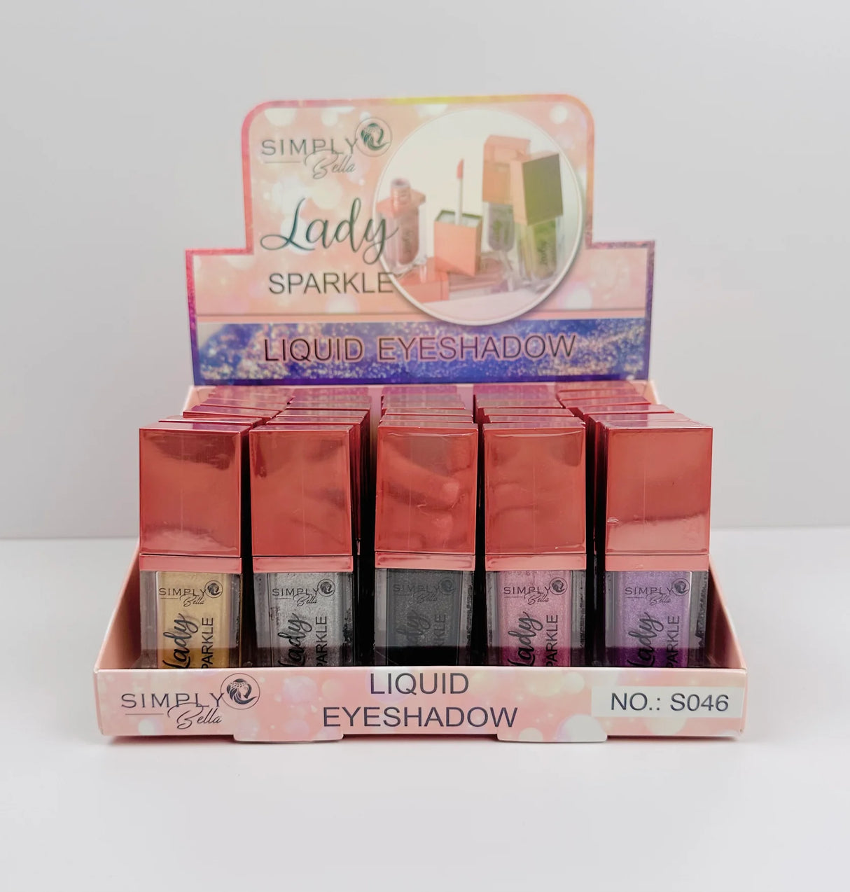 SIMPLY BELLA- LADY SPARKLE- BOLD TONES- LIQUID EYESHADOW- 30PCS