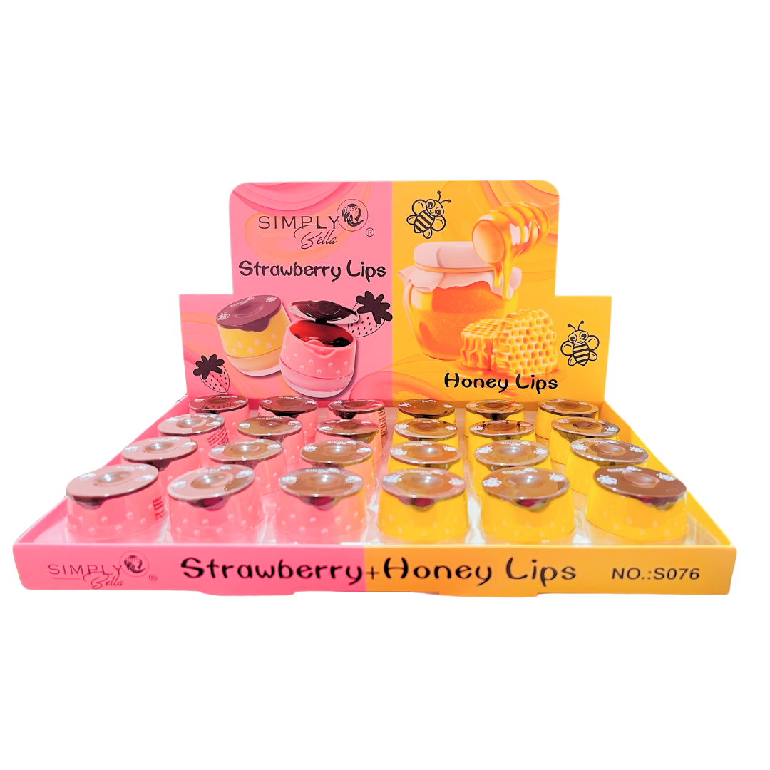 SIMPLY BELLLA - STRAWBERRY LIPS -  DISPLAY 24PC