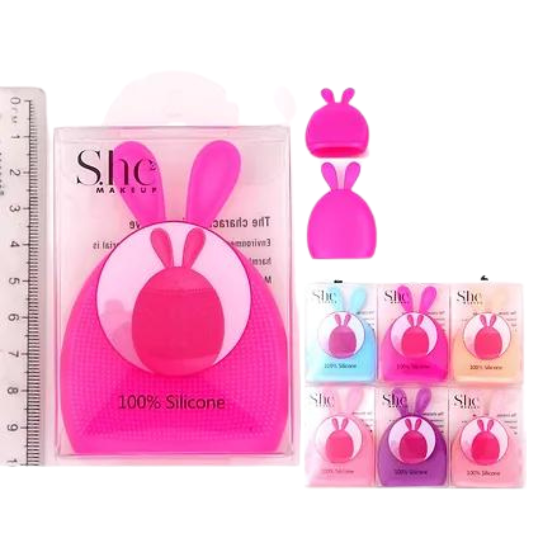 SHE MAKEUP- BUNNY SILICON BRUSH CLEANER- (12PCS)