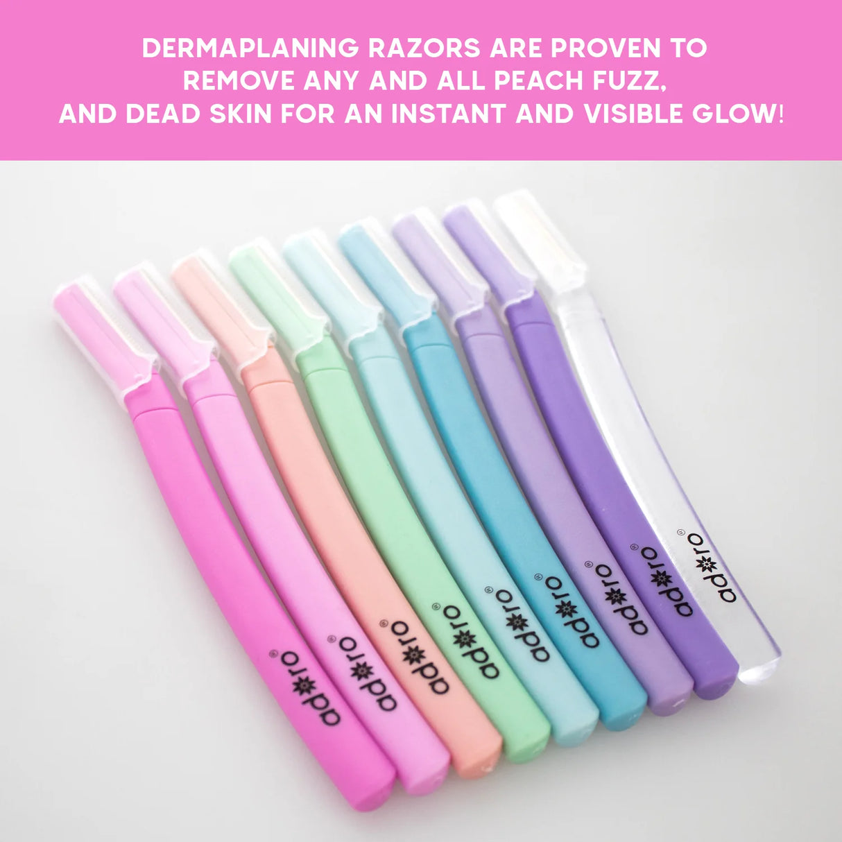 ADORO- DERMAPLANING FACE RAZORS- 72PCS JAR