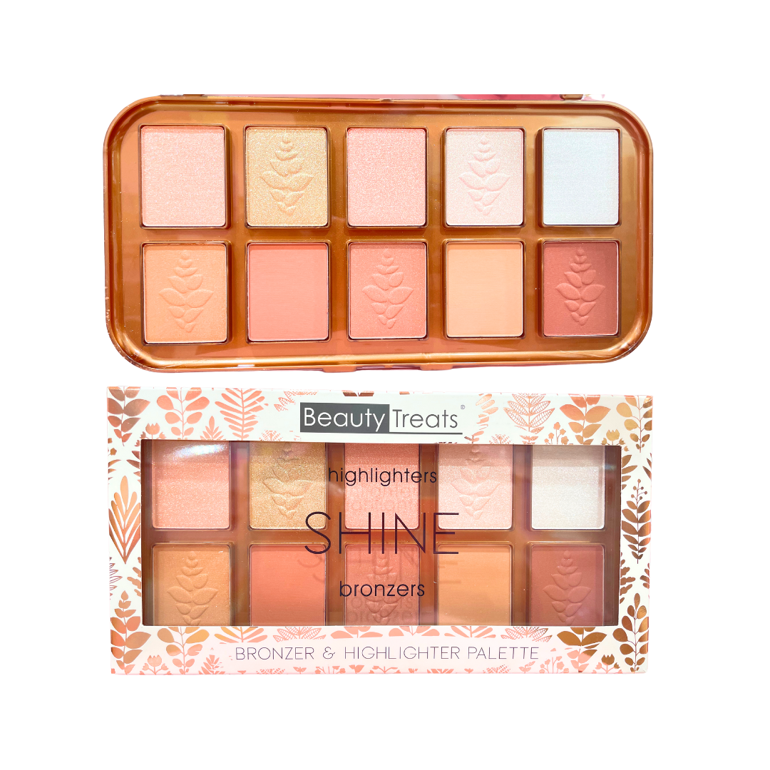 BEAUTY TREATS - SHINE HIGHLITERS & BRONZERS PALETTE (1PC)